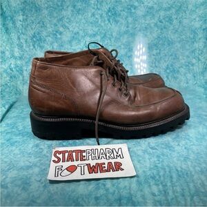 Kenneth Cole Reaction Brown Leather Made In Italy Lace Up Chukka Boots Men’s 12